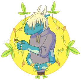 Bust w/ shape bg