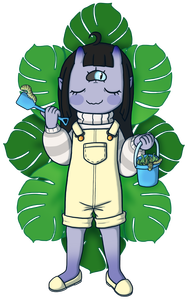Semi-Chibi w/ shape bg
